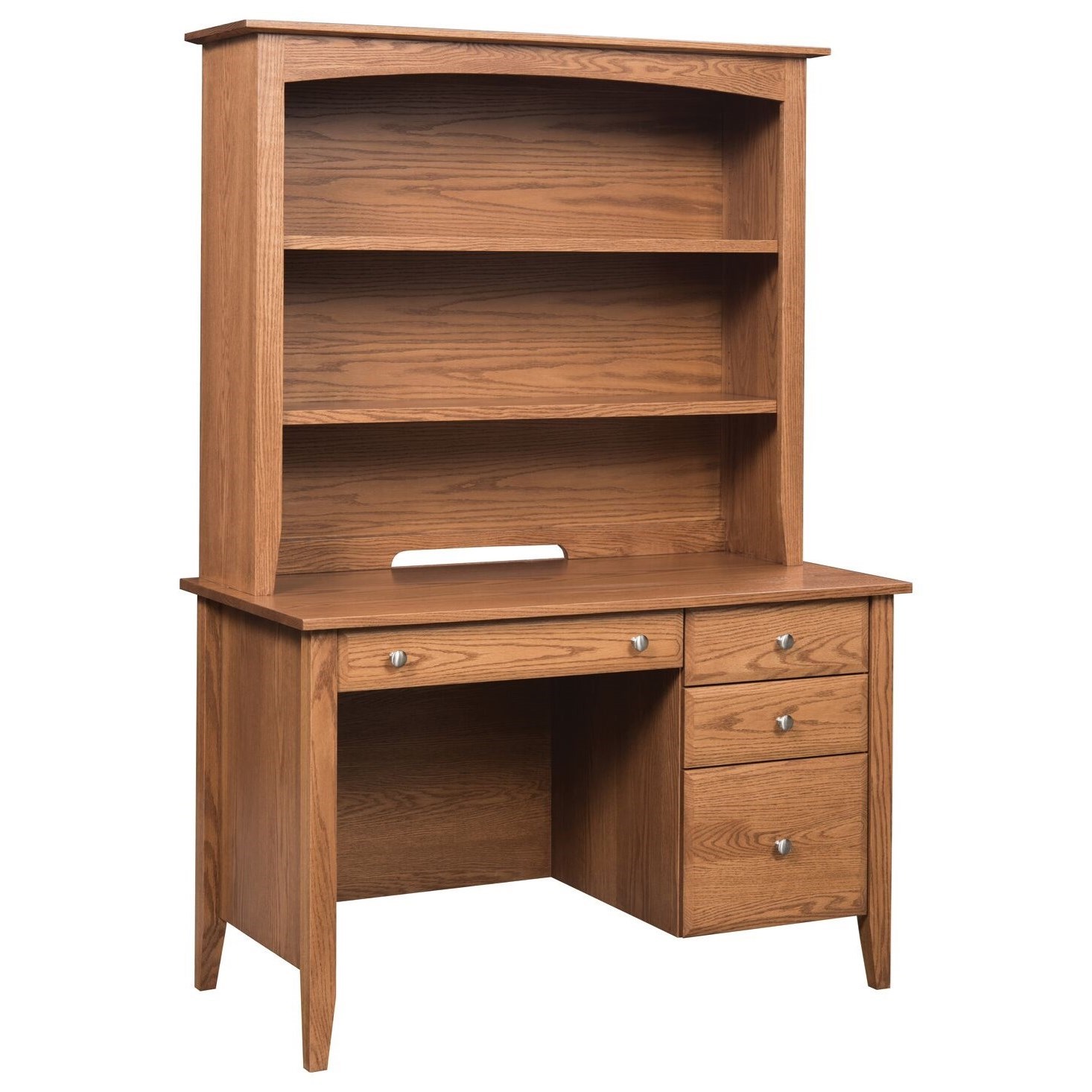 Maple Hill Woodworking Hampton Transitional Solid Wood Kneehole Desk